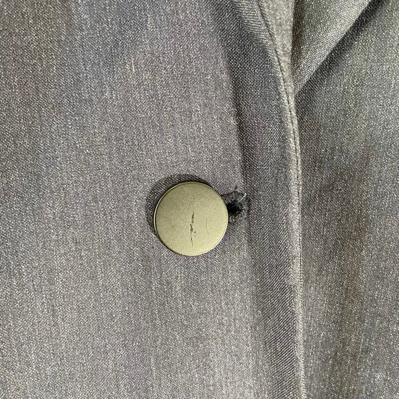 ATM Anthony Thomas Melillo Womens 100% Wool Sport Blazer Jacket Blue Gray Size 4 - Picture 15 of 16